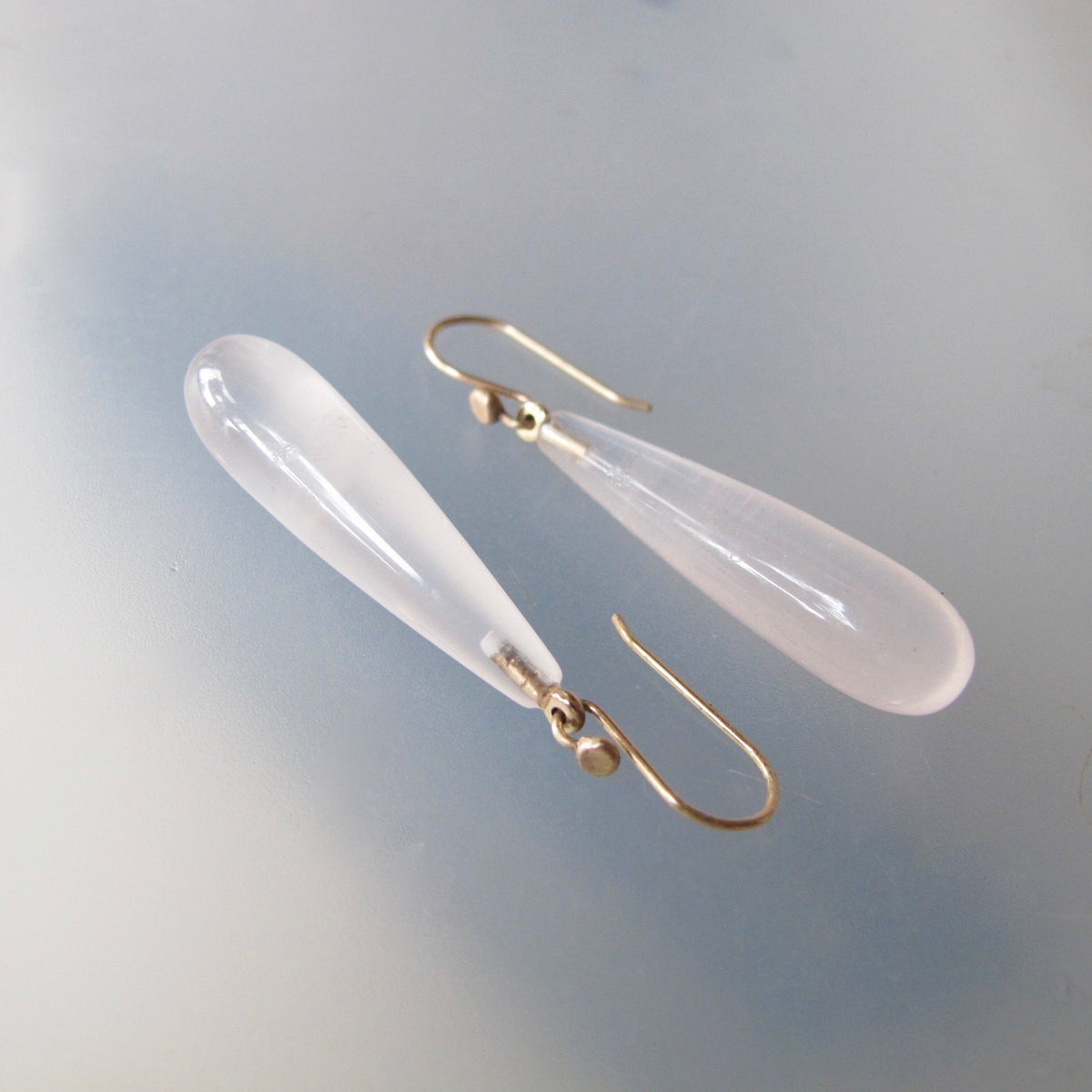 Pale Rose Quartz Earrings