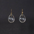 Large Rock Crystal Tear Drop Earrings