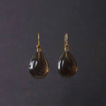 Large Smoky Quartz Tear Drop Earrings