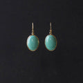 Turquoise Oval Cabochon Earrings