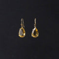 Pear Cut Faceted Citrine Earrings