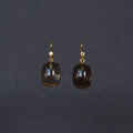 Smoky Quartz Barrel Drop Earrings